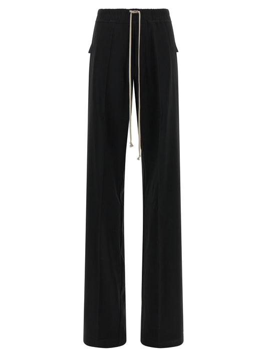 Black Viscose Casual Pants