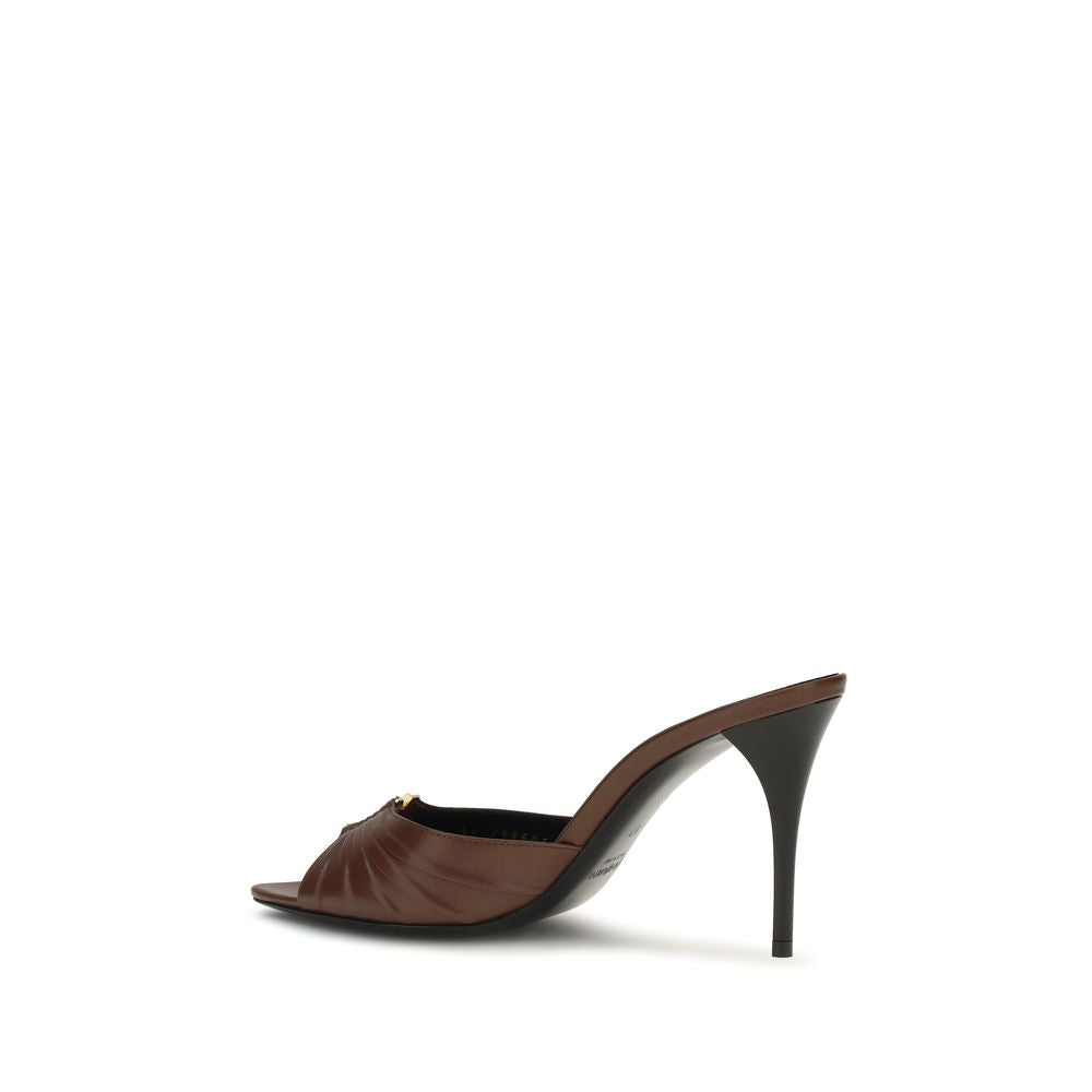 Brown Calf Leather Bos Taurus Mules
