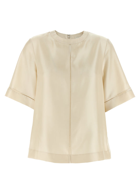 Beige Silk Blouse