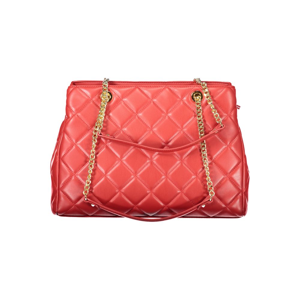 Rosso Polyurethane Women's Bag with Chain and Zip Closure