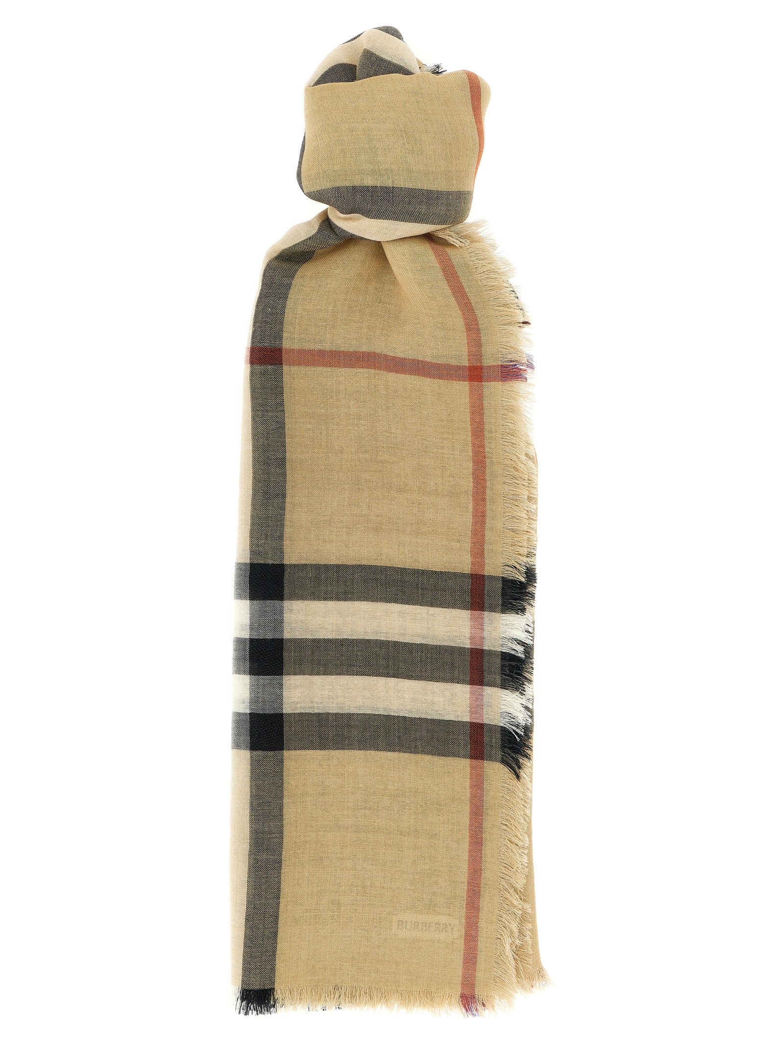Beige Wool Foulard