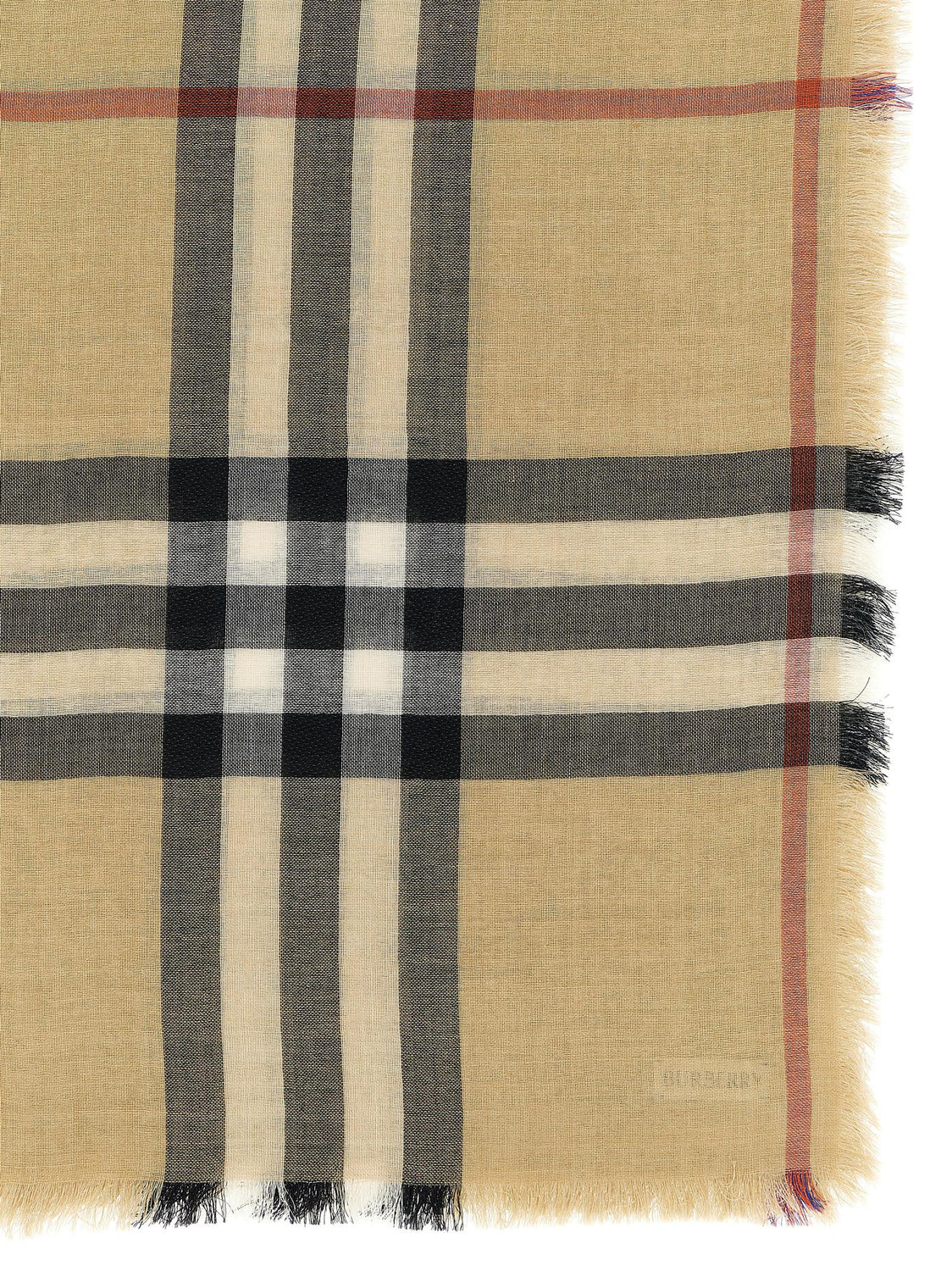 Beige Wool Foulard