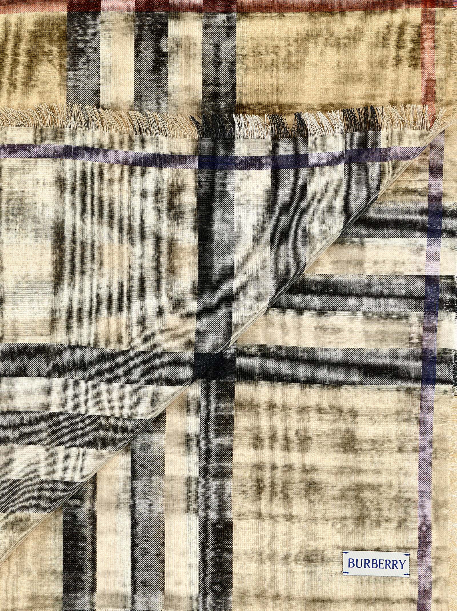 Beige Wool Foulard