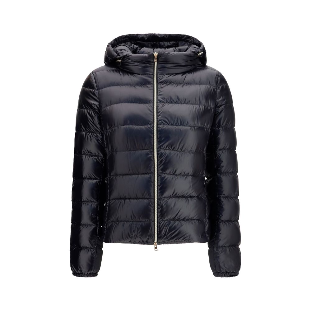 Black Polyamide Full-Length Jacket