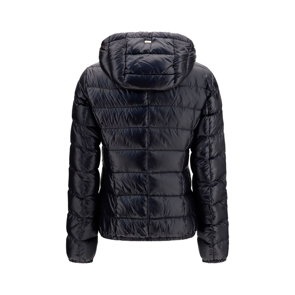 Black Polyamide Full-Length Jacket