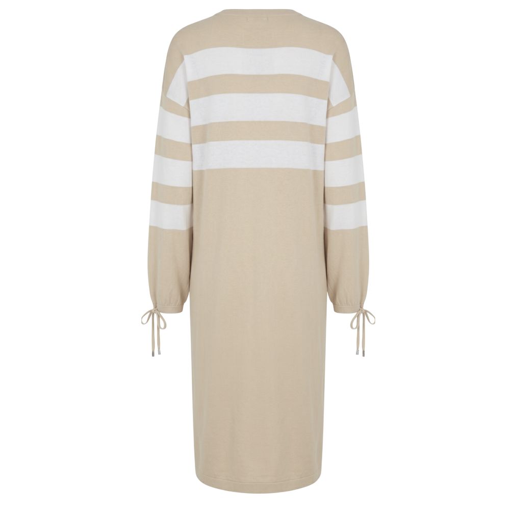 Beige Cotton Women Dress