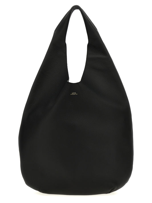 Black Calfskin Shoulder Bag