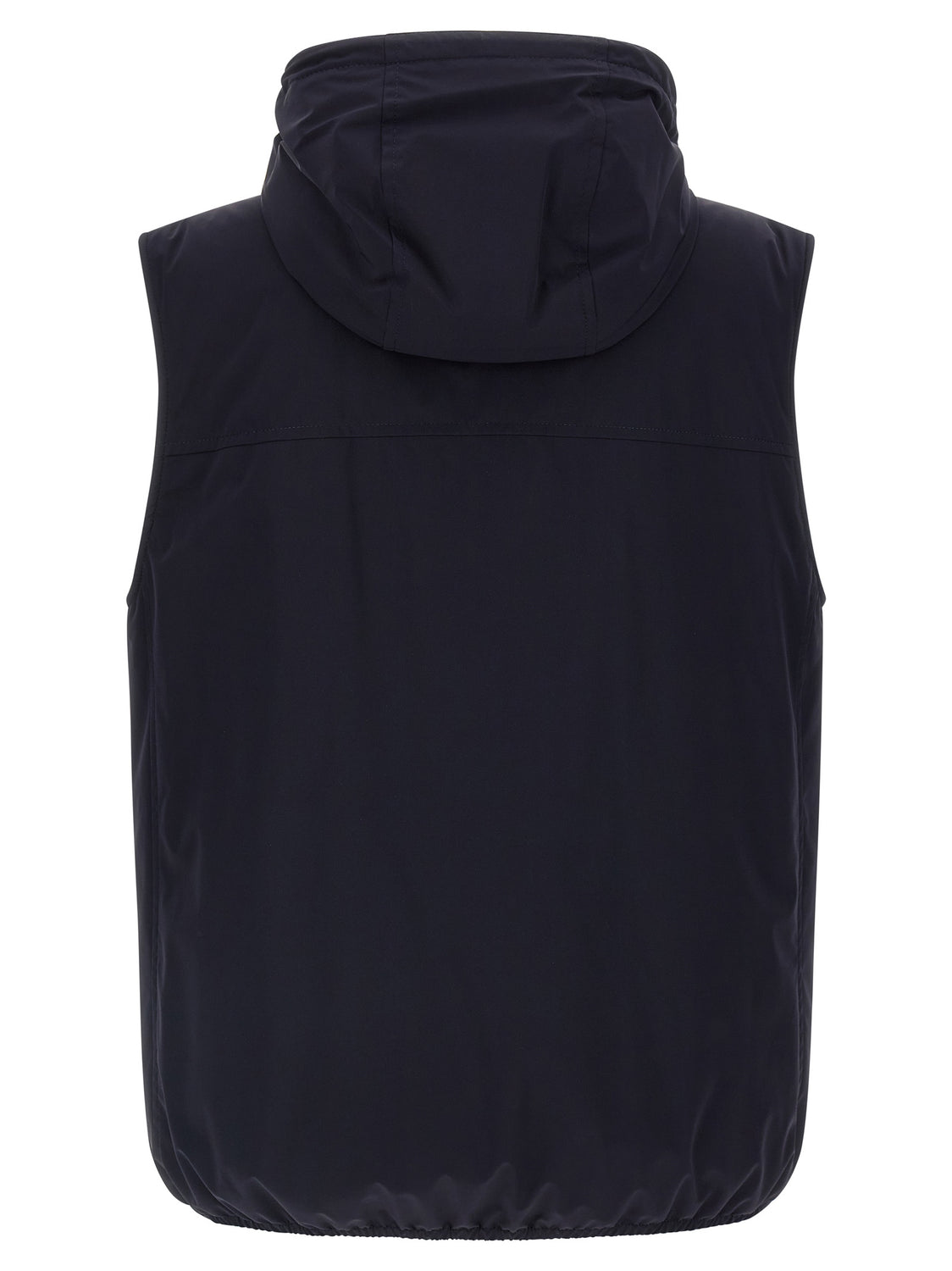 Blue Polyamide Sleeveless Jacket