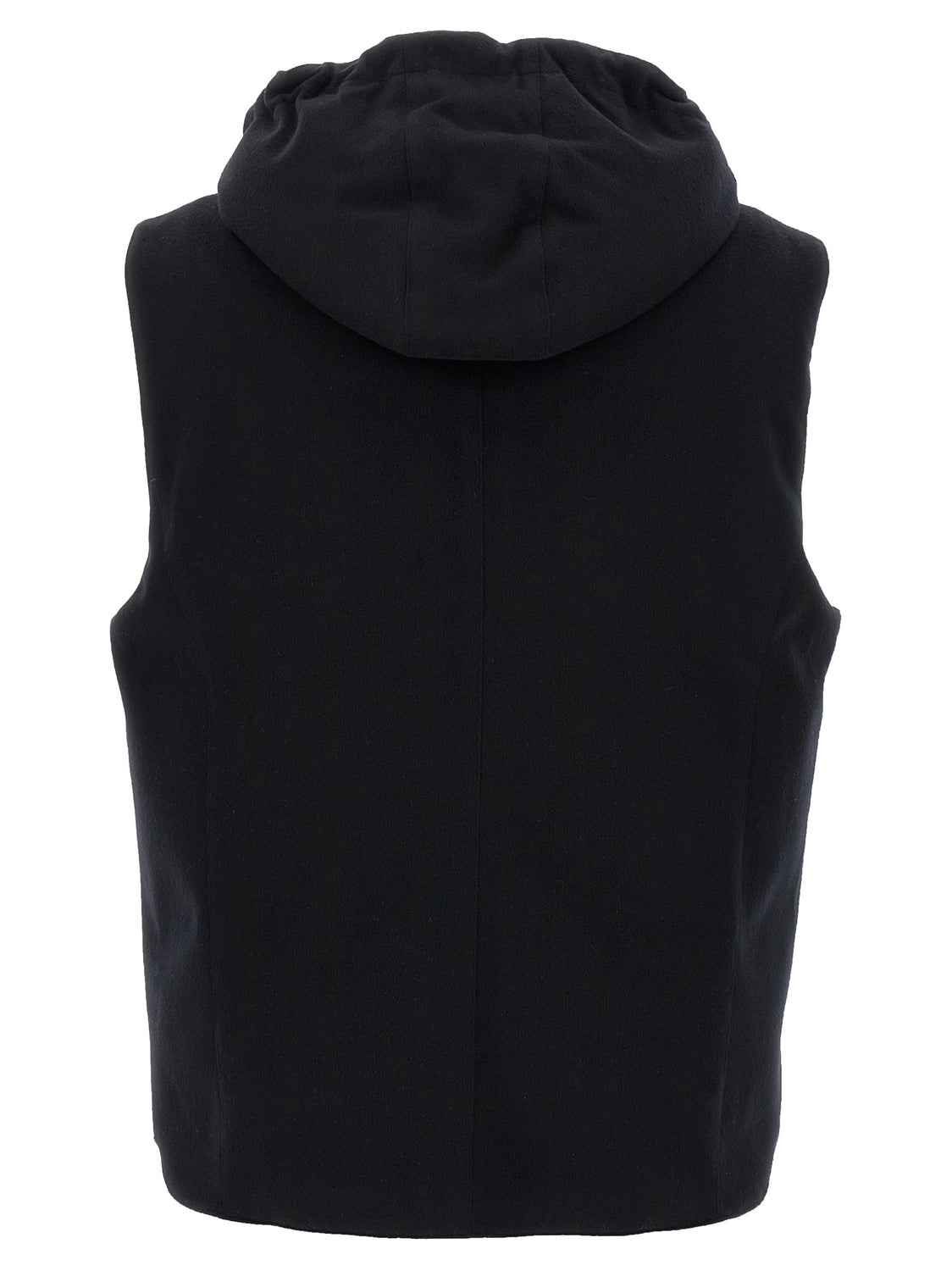 Black Wool Sleeveless Jacket
