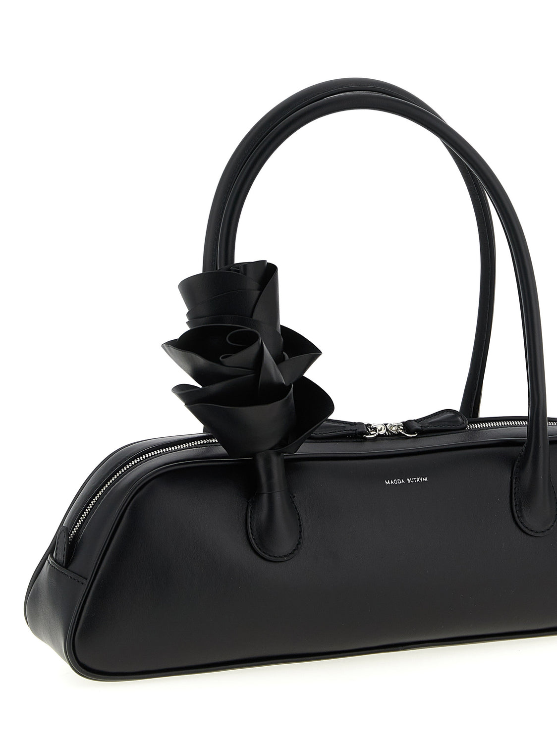 Black Calfskin Shoulder Bag
