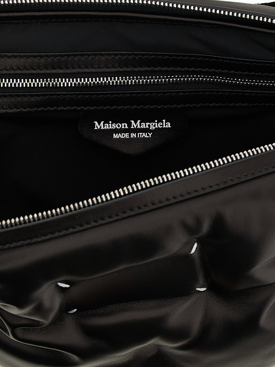 Black Lambskin Crossbody Bag