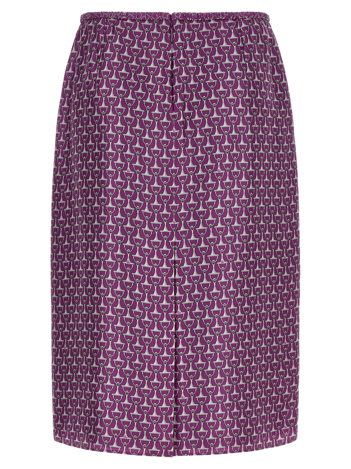 Purple Silk Midi Skirt