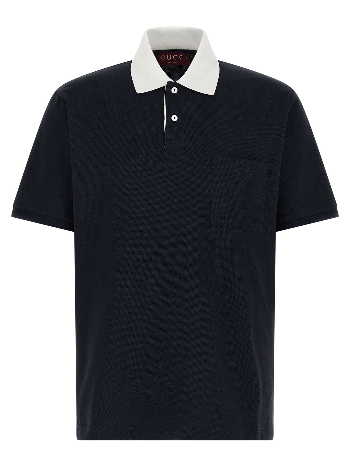 Blue Cotton Polo Shirt