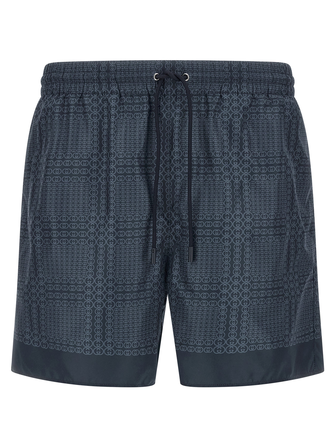 Blue Polyester Swim Shorts