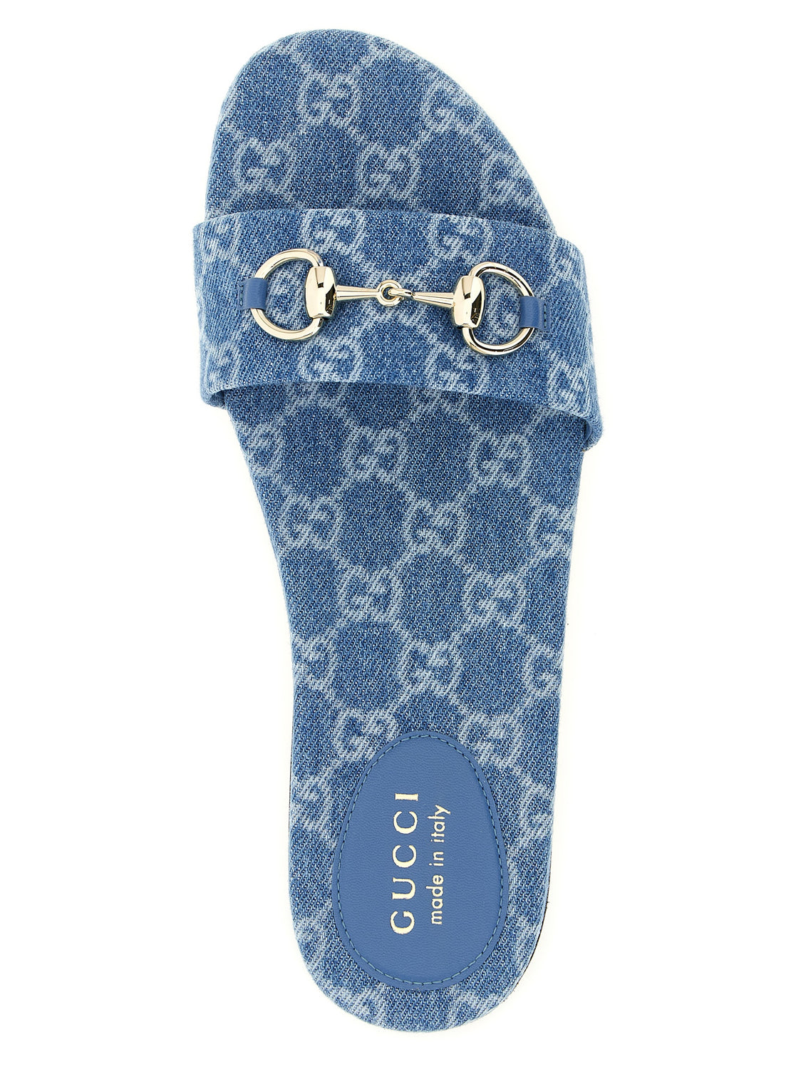 Blue Cotton Slides