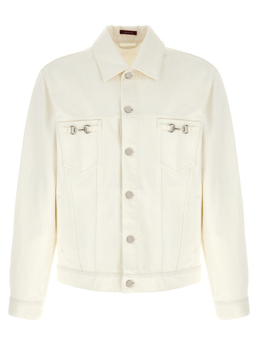 White Cotton Denim Jacket