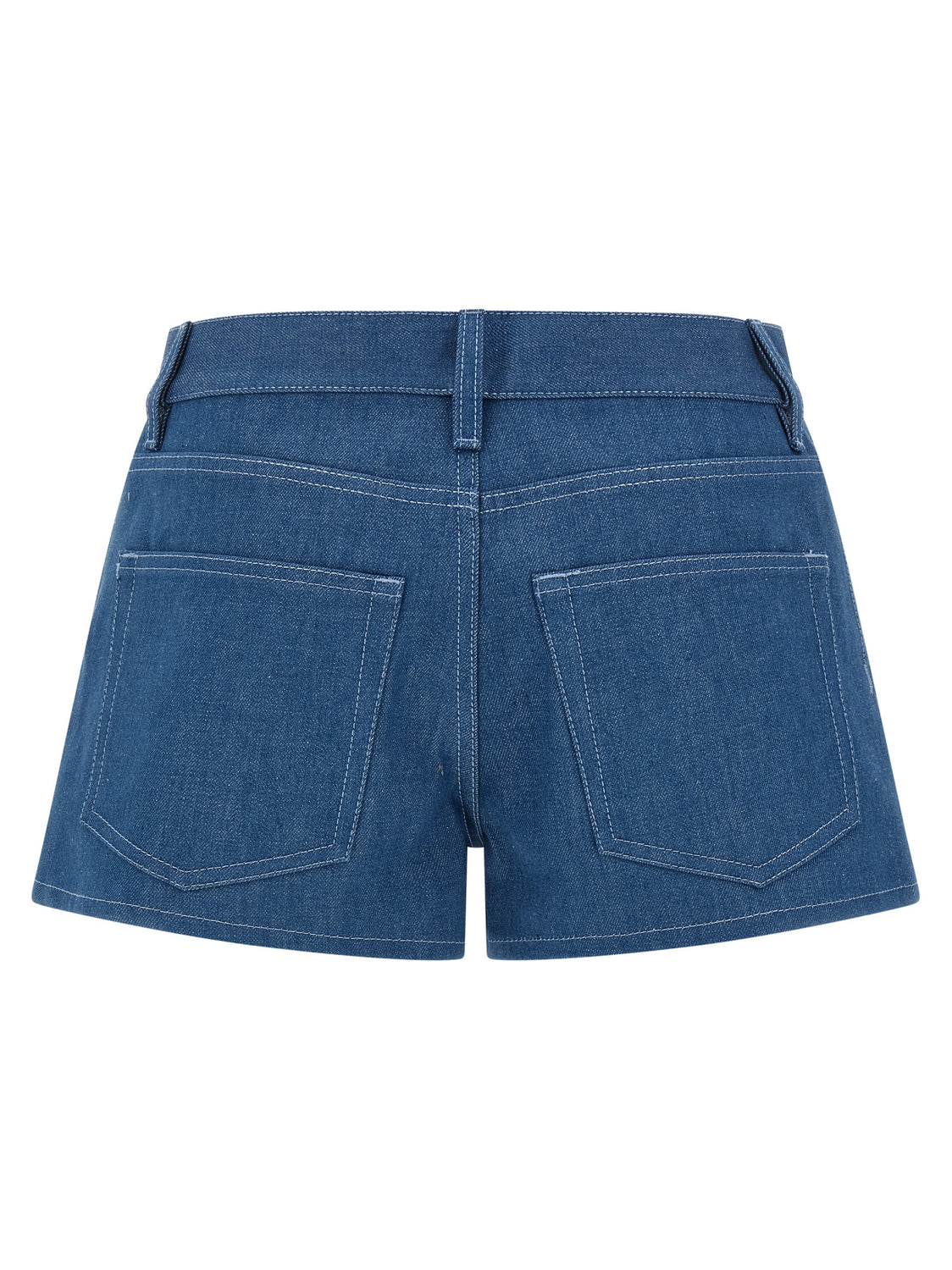 Blue Cotton Bermuda Shorts