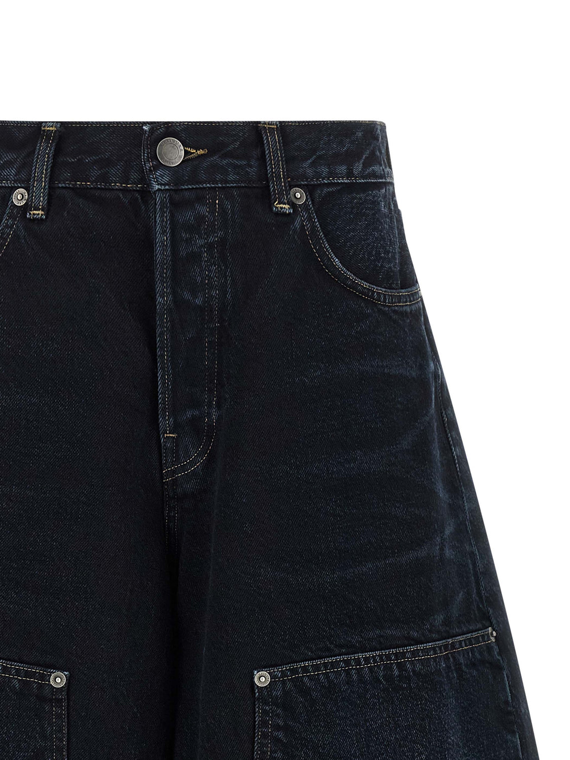 Blue Cotton Bermuda Shorts