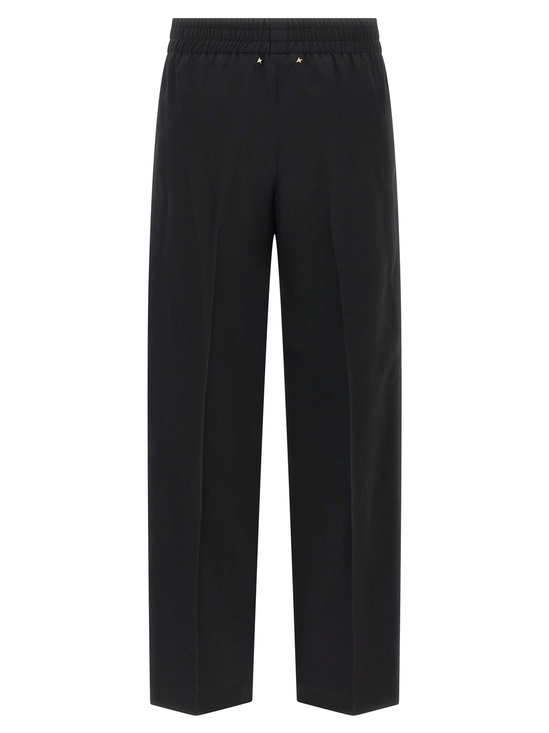 Black Virgin Wool Casual Pants