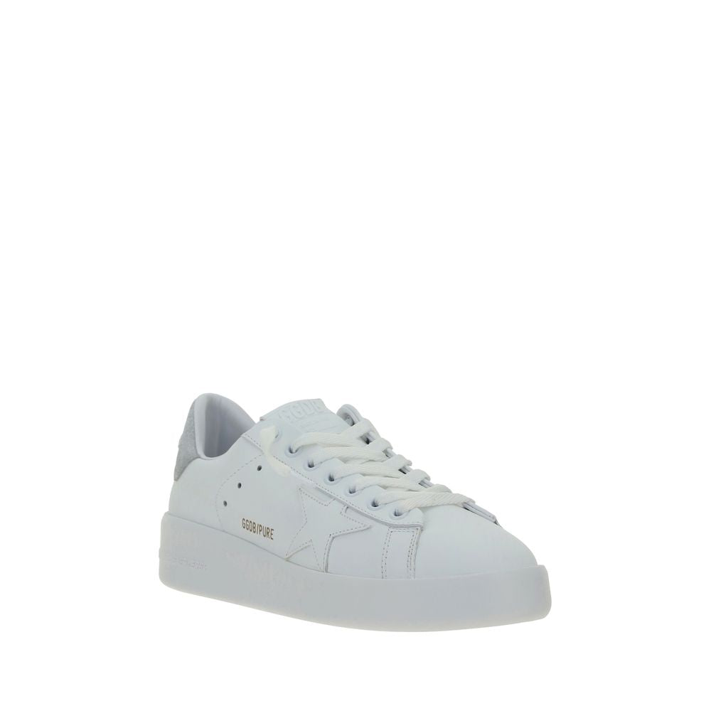 White Calf Leather Bos Taurus Platform Sneakers