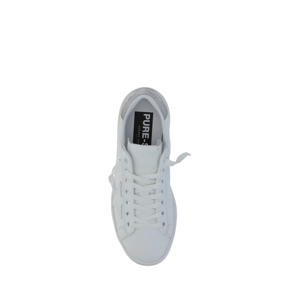 White Calf Leather Bos Taurus Platform Sneakers