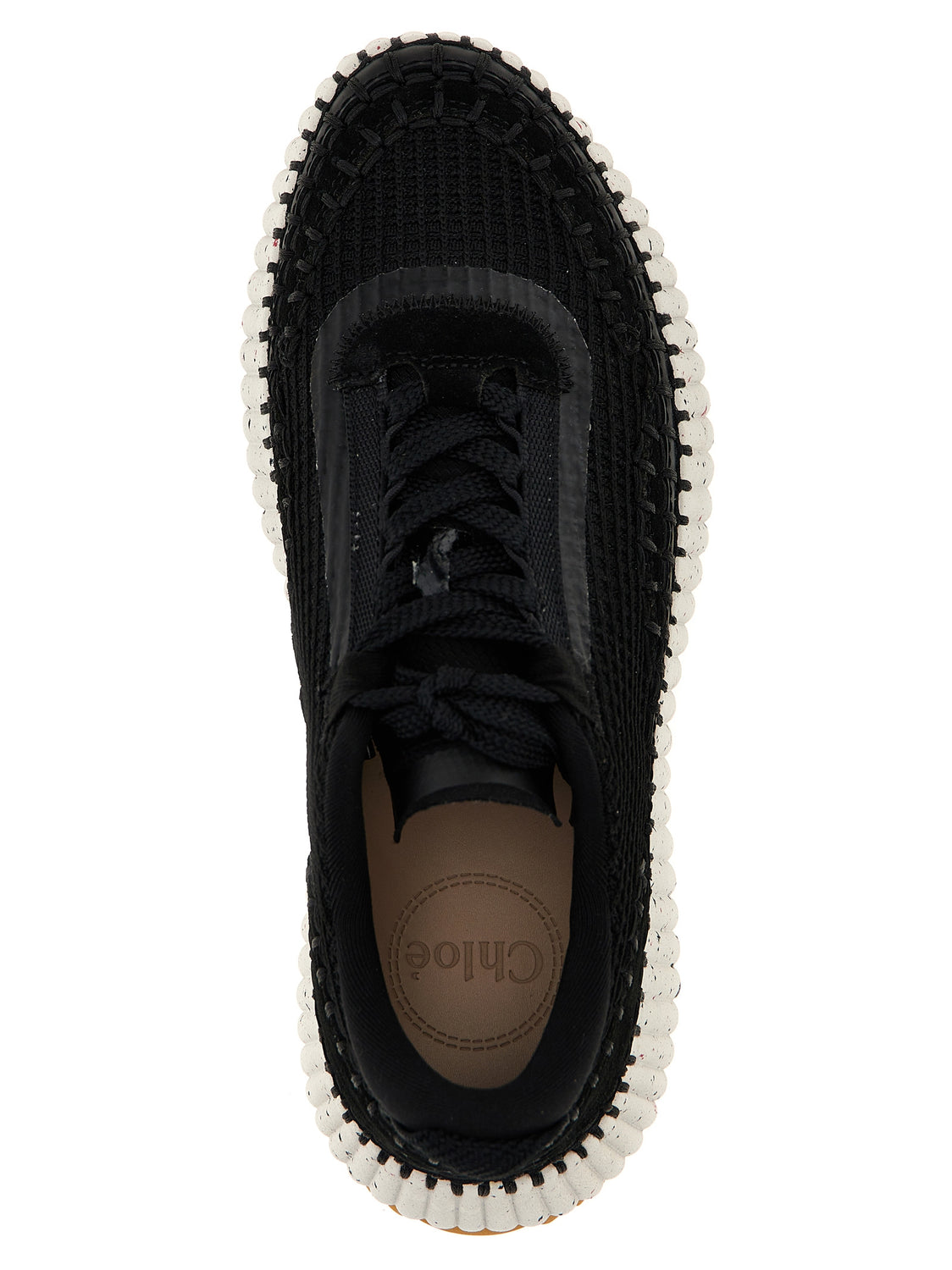 Bicolor Polyester Athletic Sneakers