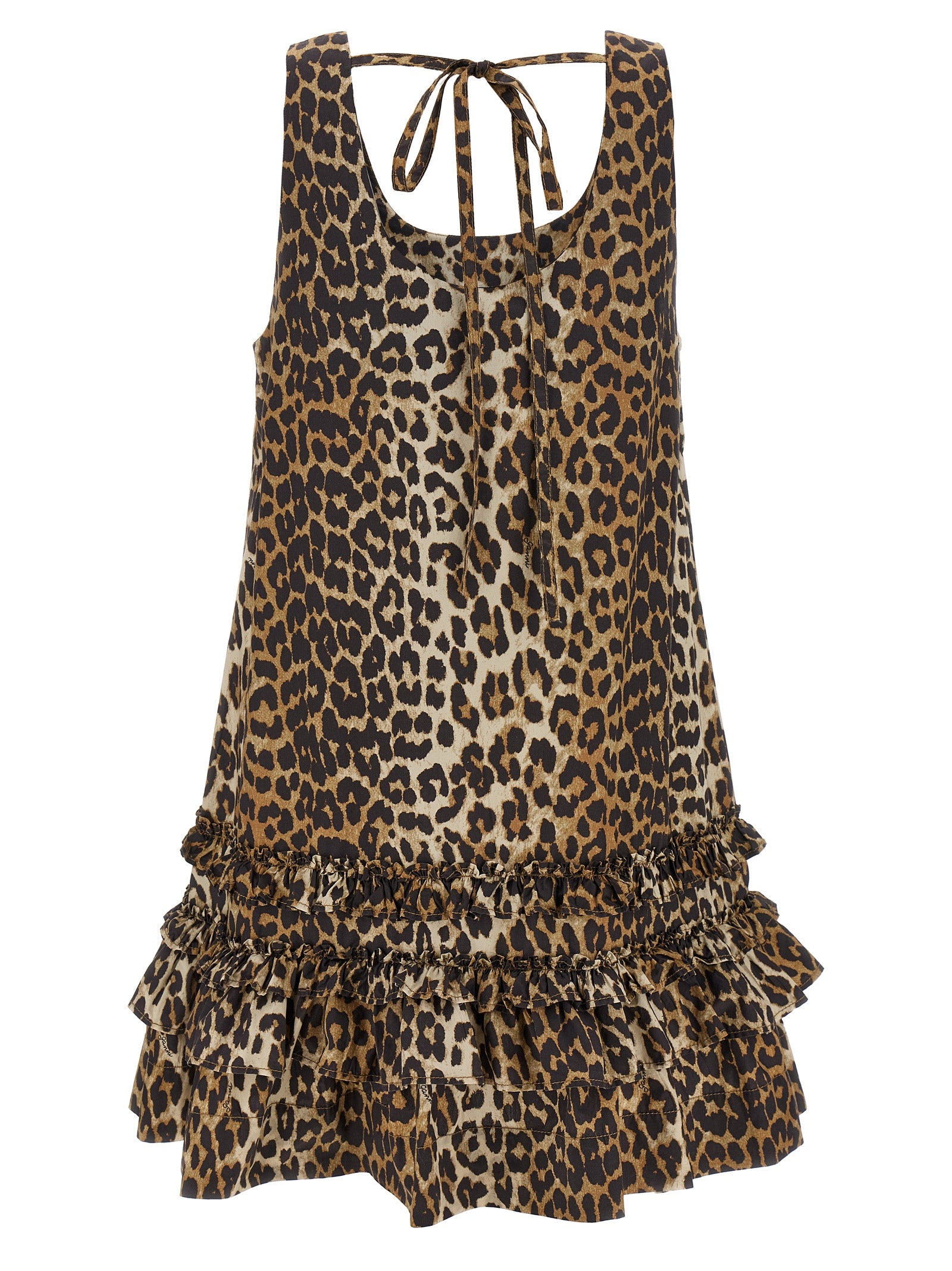 Brown Organic Cotton Short Dress
