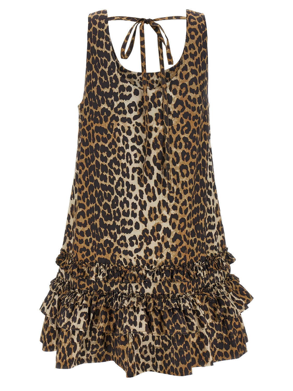 Brown Organic Cotton Short Dress