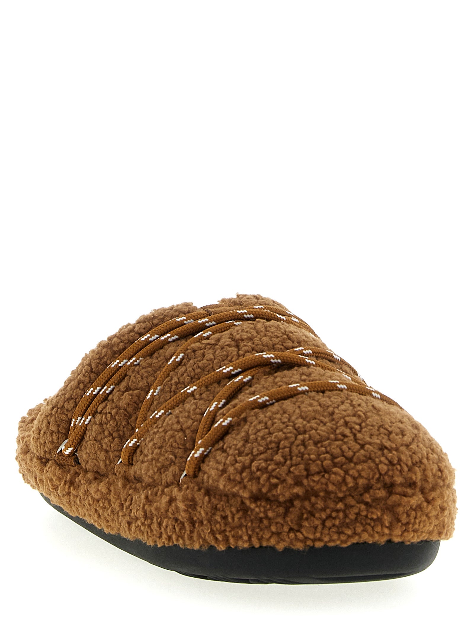 Brown Polyester Slippers