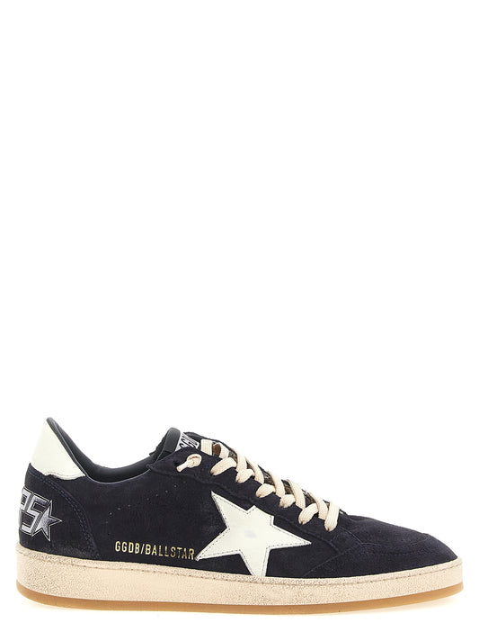 Blue Cowhide Low Top Sneakers