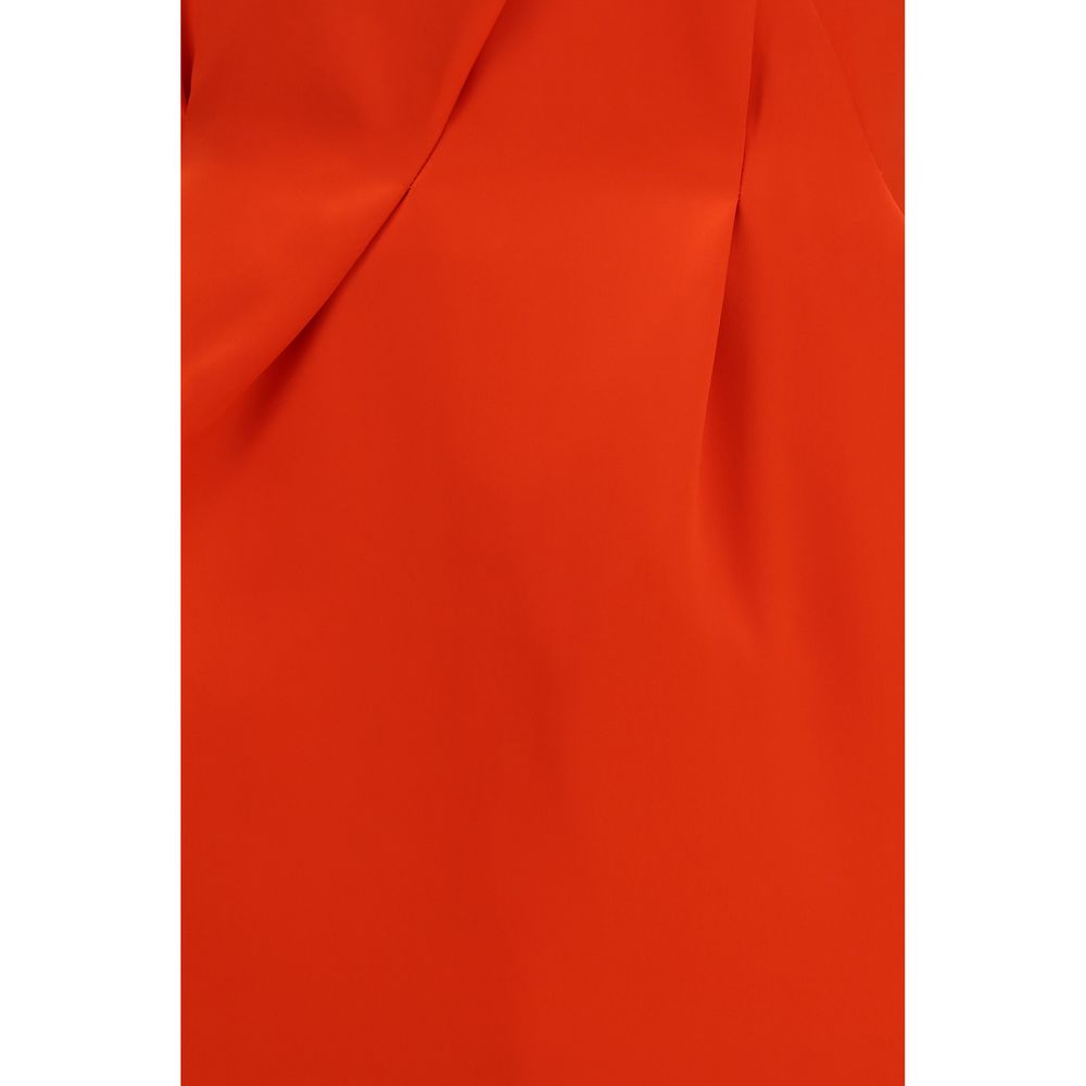 Red Silk Mini Skirt