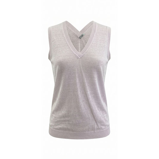 Pink Linen Women Tank