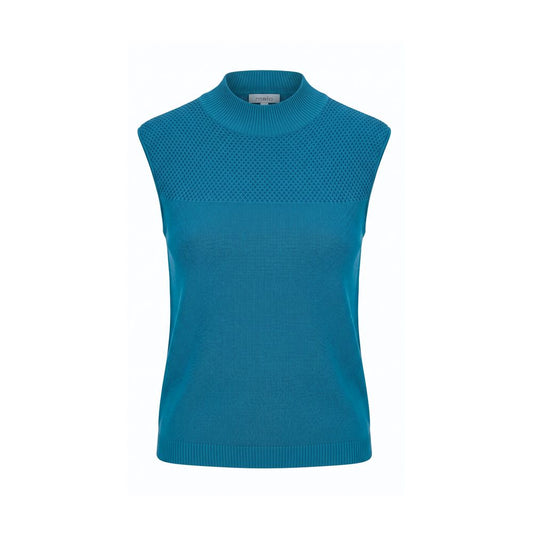 Blue Silk Women Sweater