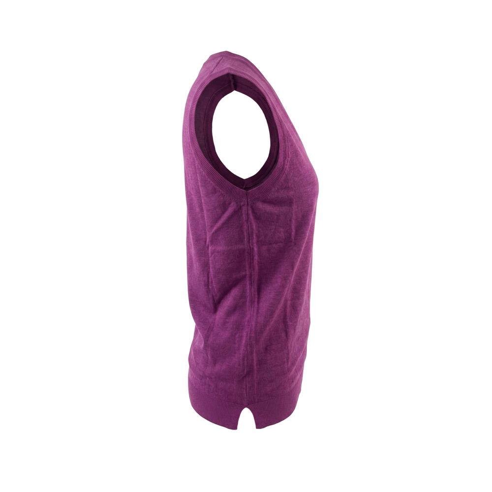 Purple Linen Women Tank