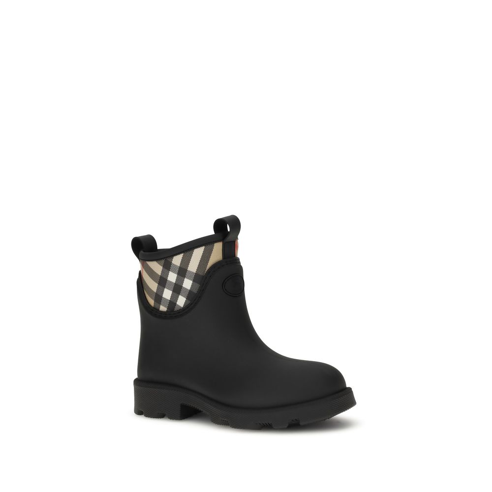 Black Rubber Ankle Boots