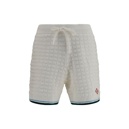 White Cotton Bermuda Shorts