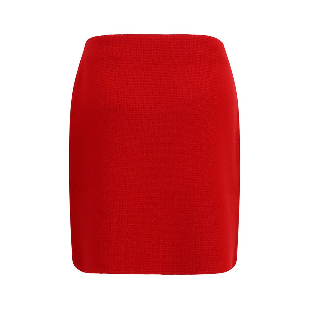 Red Wool Oves Aries Mini Skirt