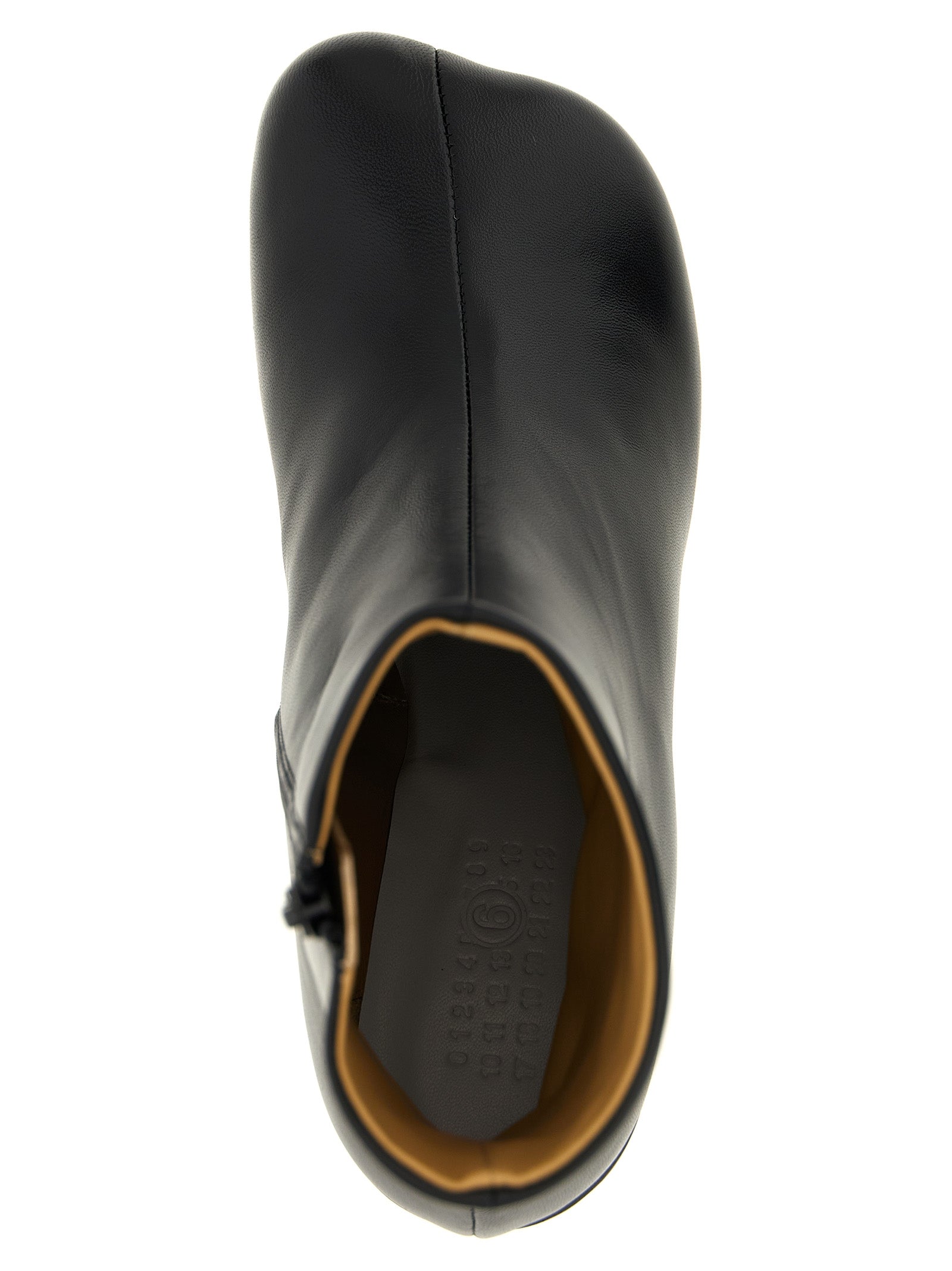 Black Polyester Ankle Boots