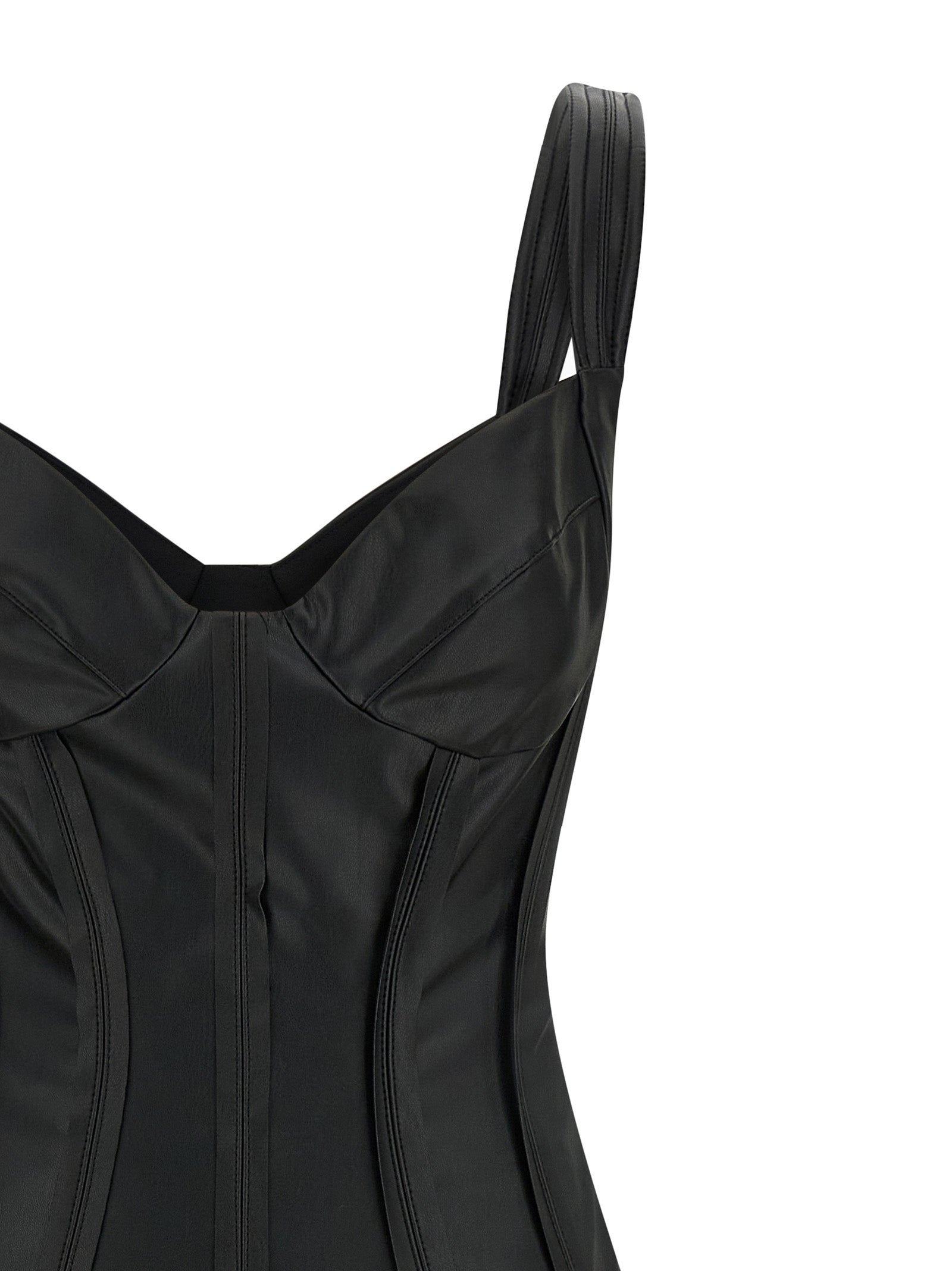 Black Viscose Midi Dress