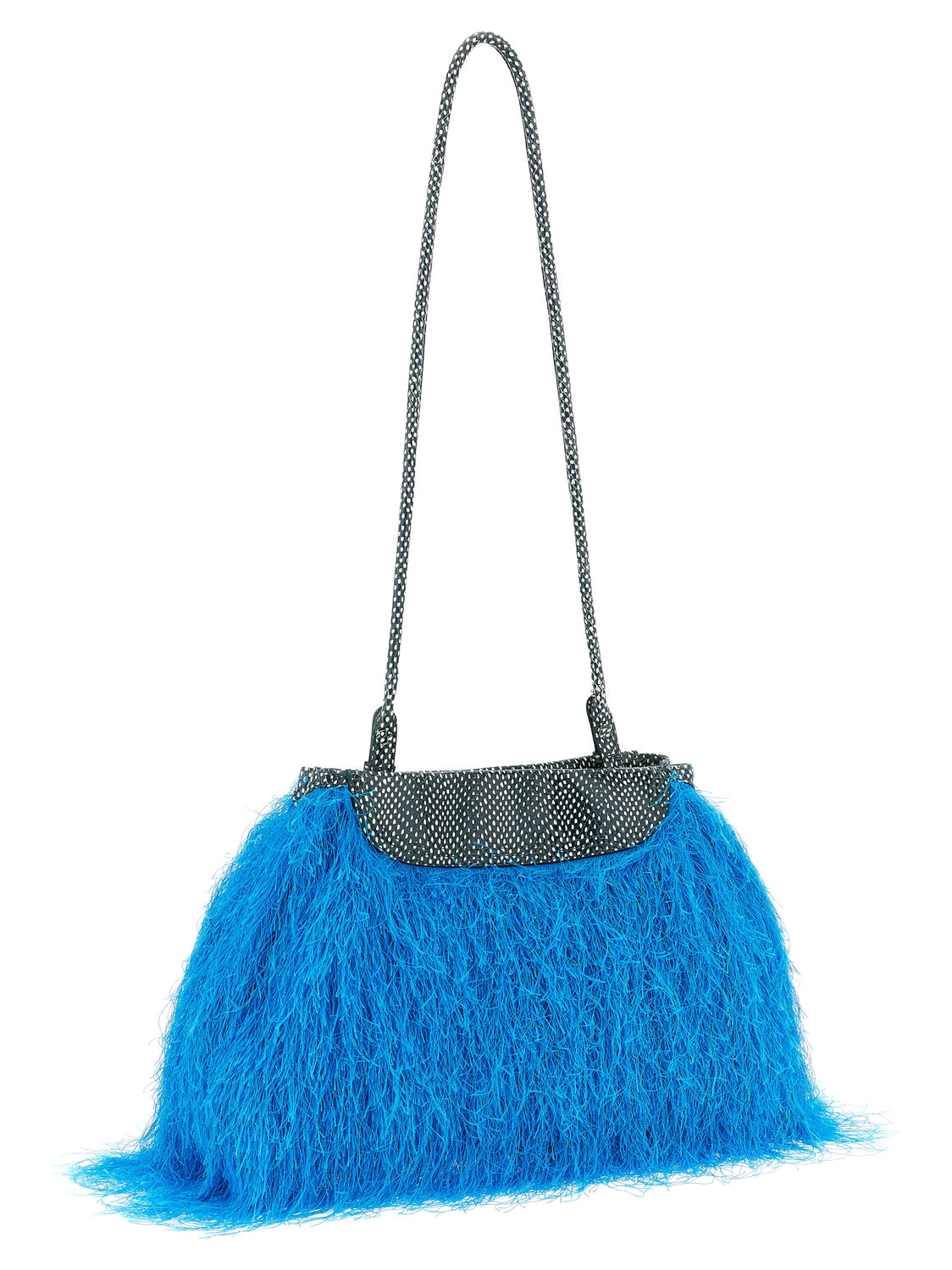 Blue Polyester Clutch Bag