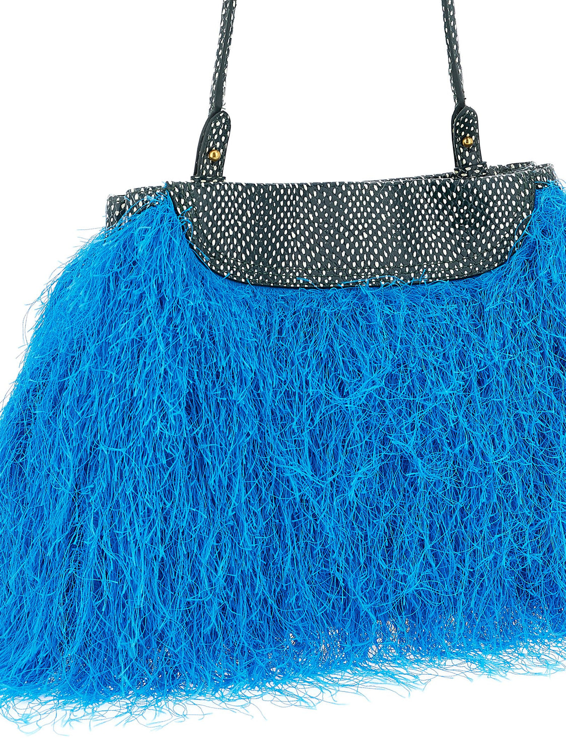 Blue Polyester Clutch Bag