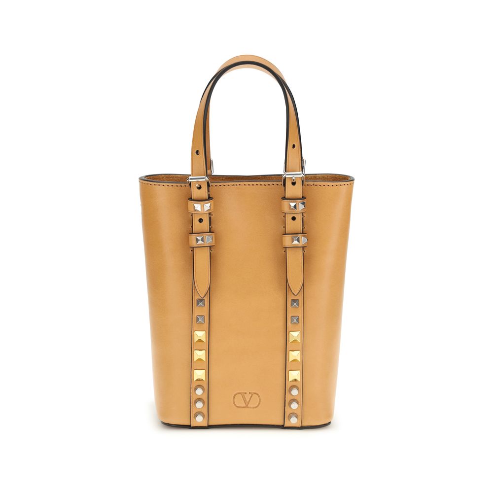 Beige Calf Leather Bos Taurus Shoulder Bag