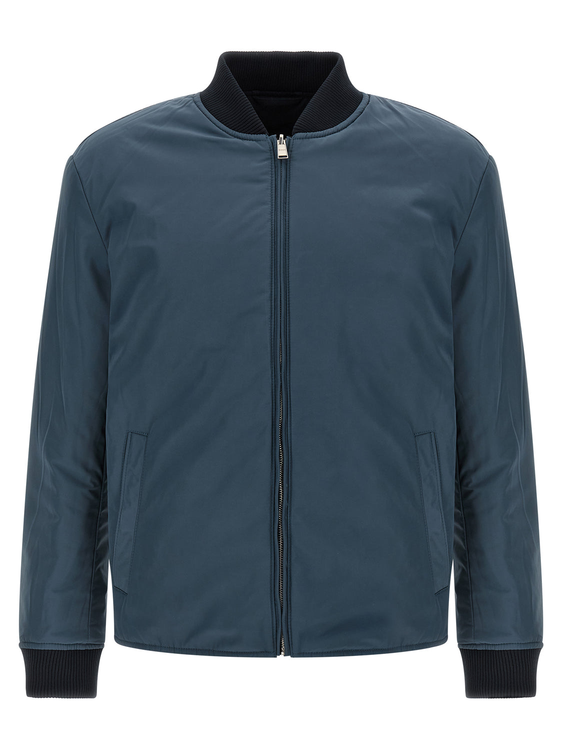Blue Polyester Bomber