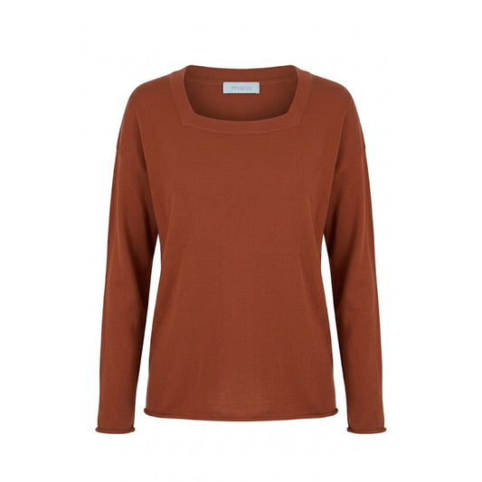 Brown Cotton Women's Sweater