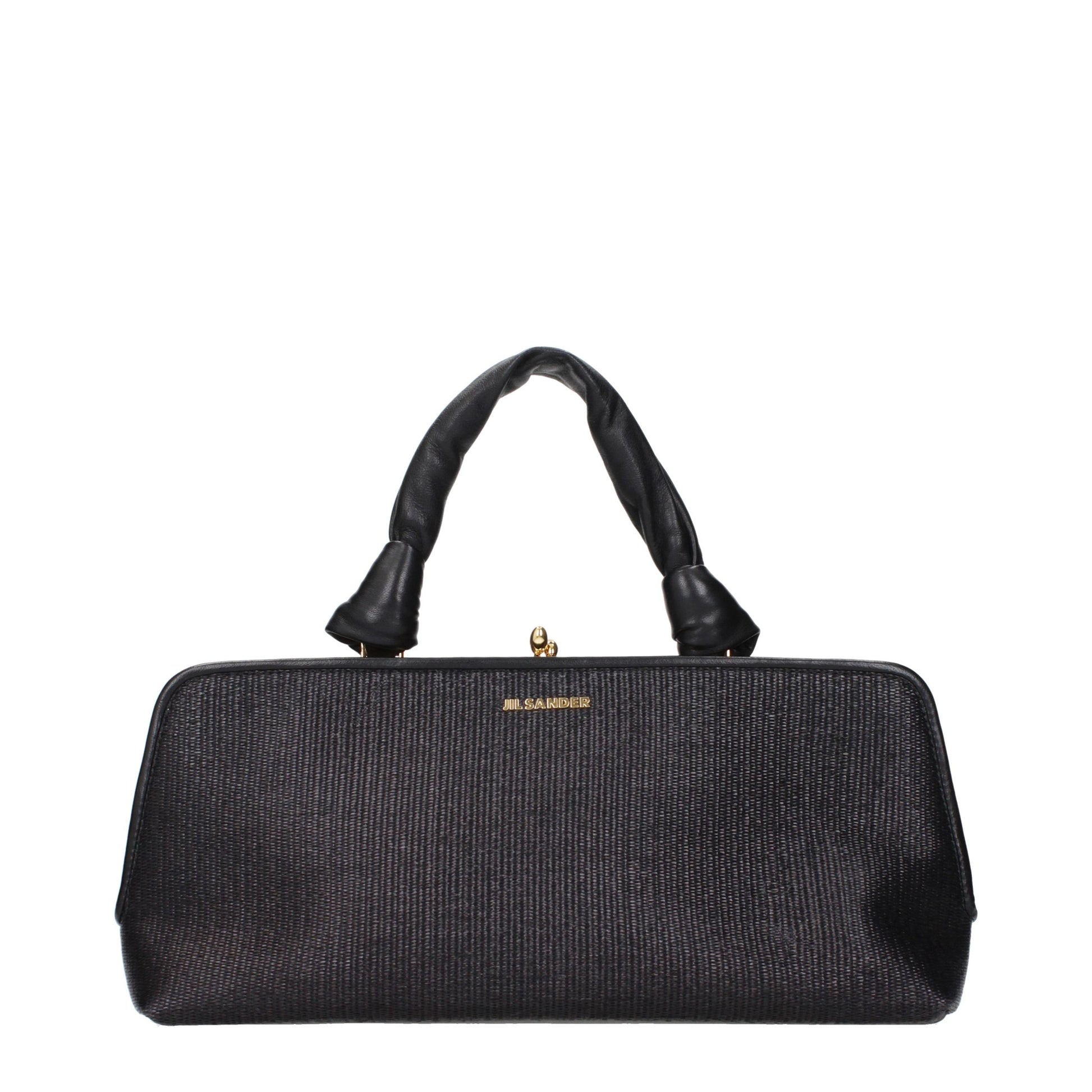 Black Raffia Handbag