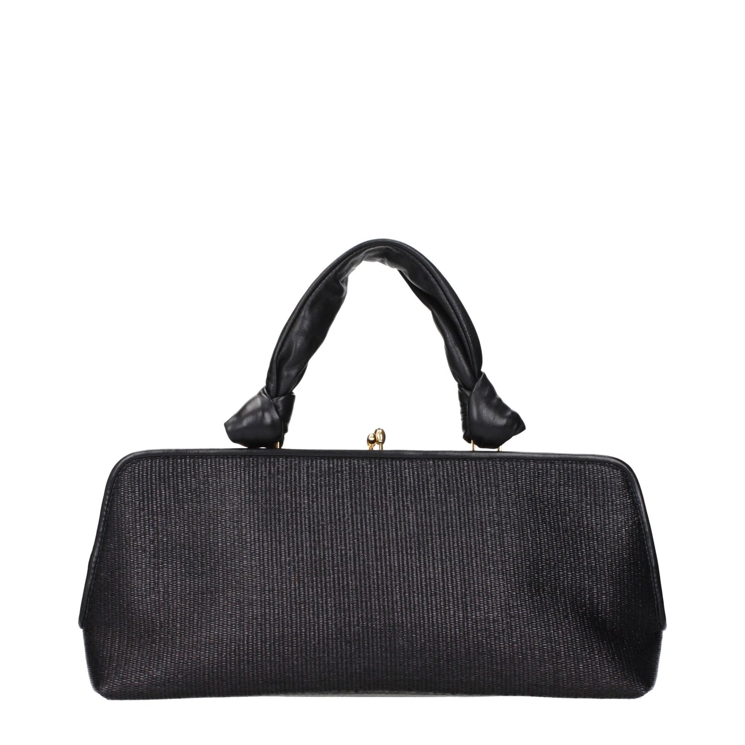 Black Raffia Handbag