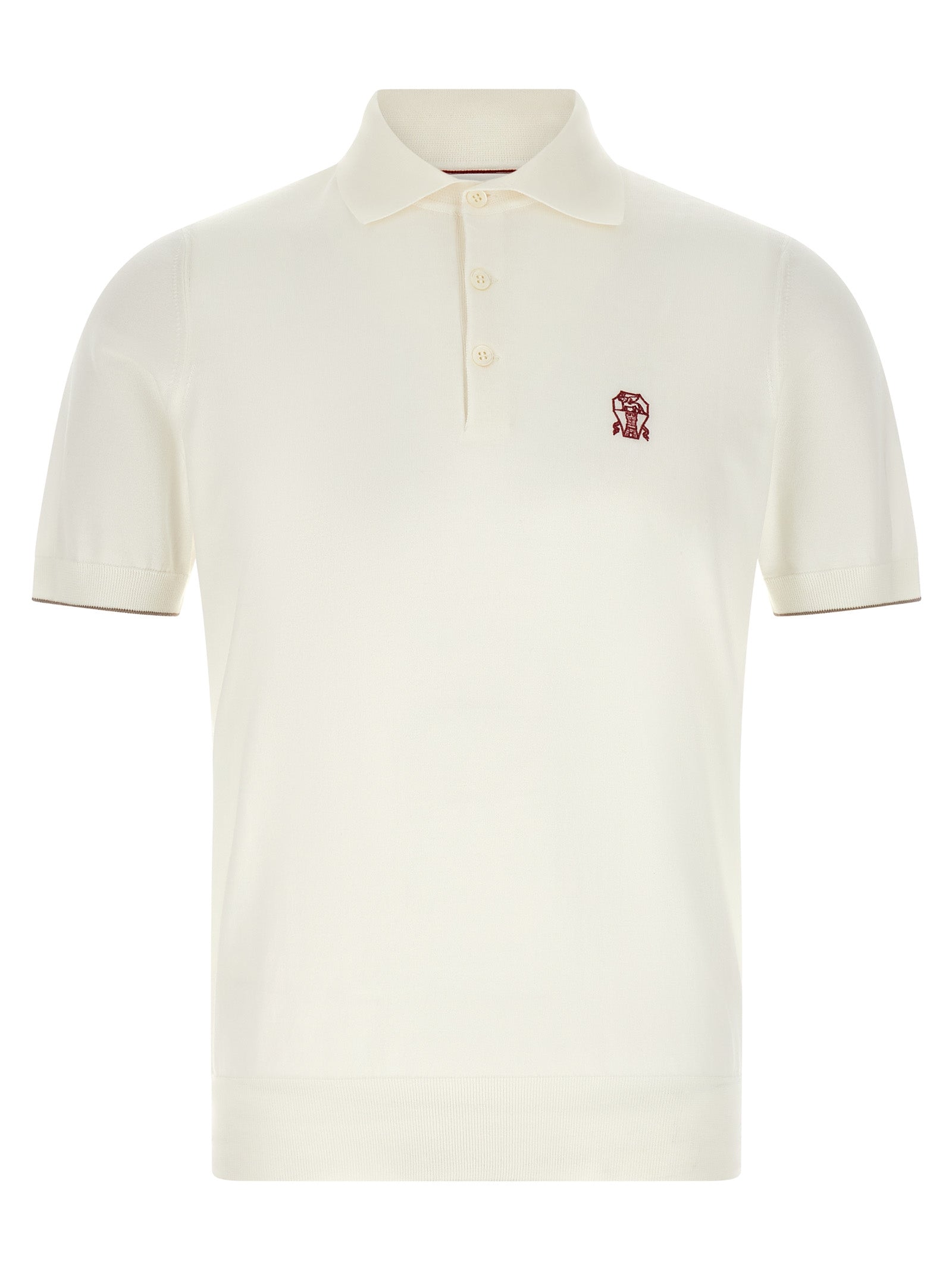 White Cotton Polo Shirt