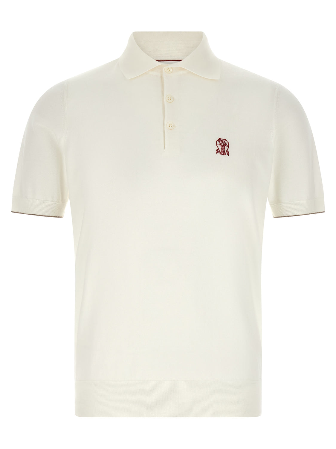 White Cotton Polo Shirt