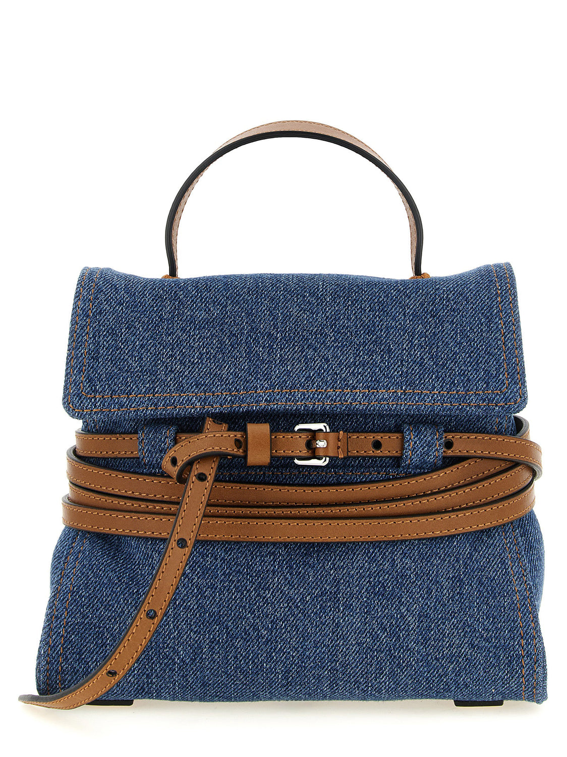Blue Cotton Handbag