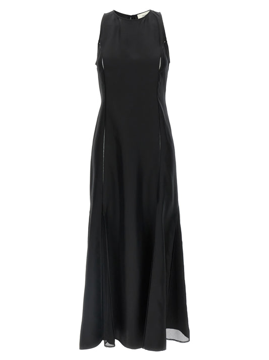 Black Silk Midi Dress